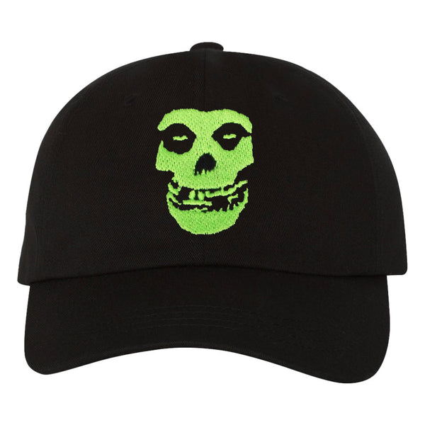 Misfits Green Fiend Skull Embroidered Ball Cap | Misfits Records
