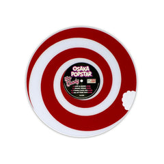 Red and white concentric vinyl record featuring Osaka Popstar label for Ear Candy bundle