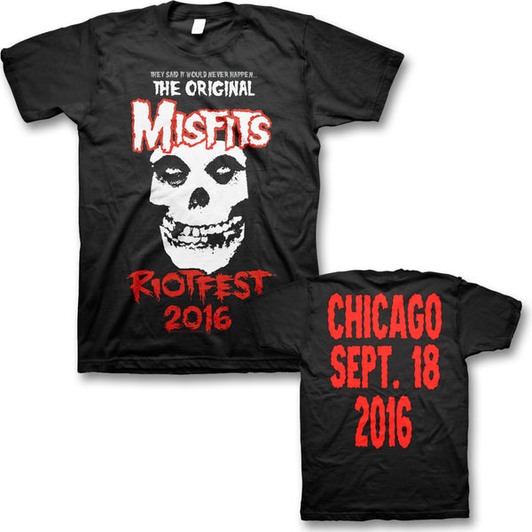 Official Original Misfits Reunion, Riot Fest Event T-shirt