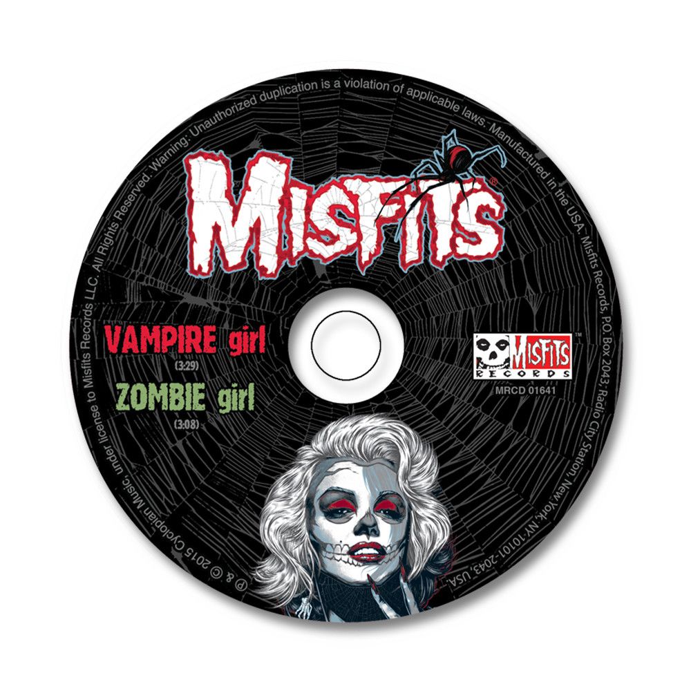 Misfits patch diy custom high quality printed, Vampire Girl, zombie Girl