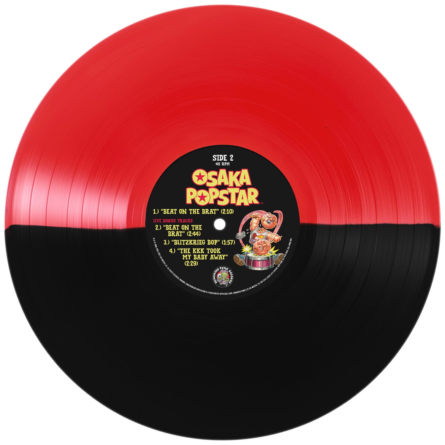 Weird Al / Osaka Popstar “Beat on the Brat” 12-inch HALF RED/HALF